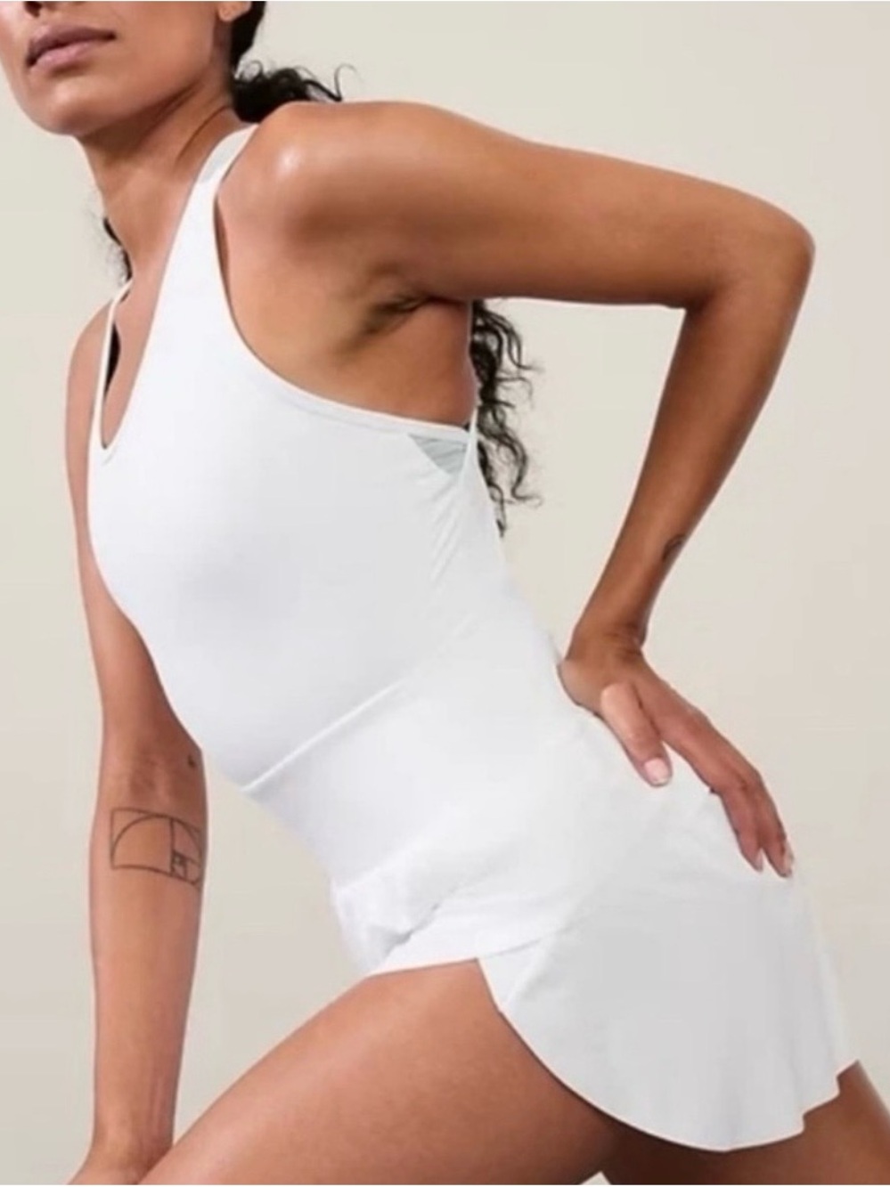 Athleta White Racerback Jumpsuit Romper